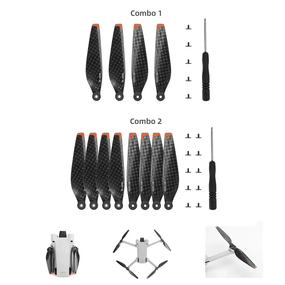 New Carbon Fiber for DJI Mini3 Pro Propellers 6030F Low Noise Lightweight Quick Release 8pcs Propeller Storage Bag Accessories
New Carbon Fiber for DJI Mini3 Pro Propellers 6030F Low Noise Lightweight Quick Release 8pcs Propeller Storage Bag Accessories