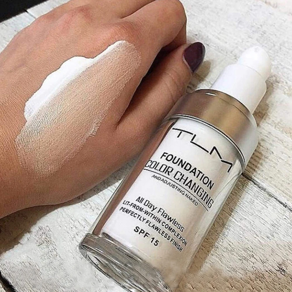 30ml TLM Color Changing Liquid Foundation Face Makeup Base Warm Skin Tone Nude SPF 15 Face Moisturizing Full Cover Concealer
30ml TLM Color Changing Liquid Foundation Face Makeup Base Warm Skin Tone Nude SPF 15 Face Moisturizing Full Cover Concealer