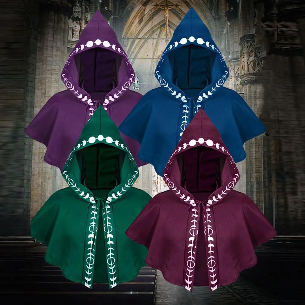 Masquerade Costume Cape Vintage Halloween Cosplay Cape Short Hooded Lace Up Shawl for Unisex Witch Vampires for Stage Shows
Masquerade Costume Cape Vintage Halloween Cosplay Cape Short Hooded Lace Up Shawl for Unisex Witch Vampires for Stage Shows