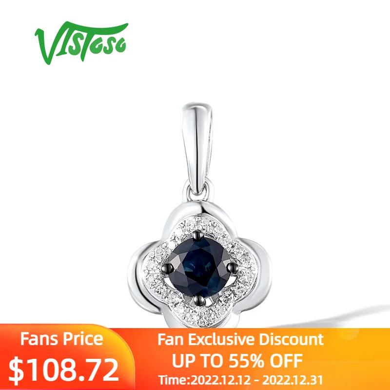 VISTOSO Gold Pendants For Women Authentic 14K 585 White Gold Sparkling Blue Sapphire Diamond Pendant Classic Gifts Fine Jewelry
VISTOSO Gold Pendants For Women Authentic 14K 585 White Gold Sparkling Blue Sapphire Diamond Pendant Classic Gifts Fine Jewelry