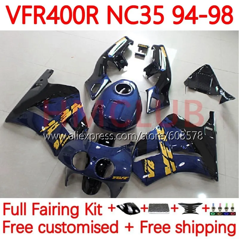 Body For HONDA VFR400R RVF VFR 400 VFR400 R RR CC V4 1994 1995 1996 1997 1998 NC35 94 95 96 97 98 Fairing 134No.9 dark blue
Body For HONDA VFR400R RVF VFR 400 VFR400 R RR CC V4 1994 1995 1996 1997 1998 NC35 94 95 96 97 98 Fairing 134No.9 dark blue
