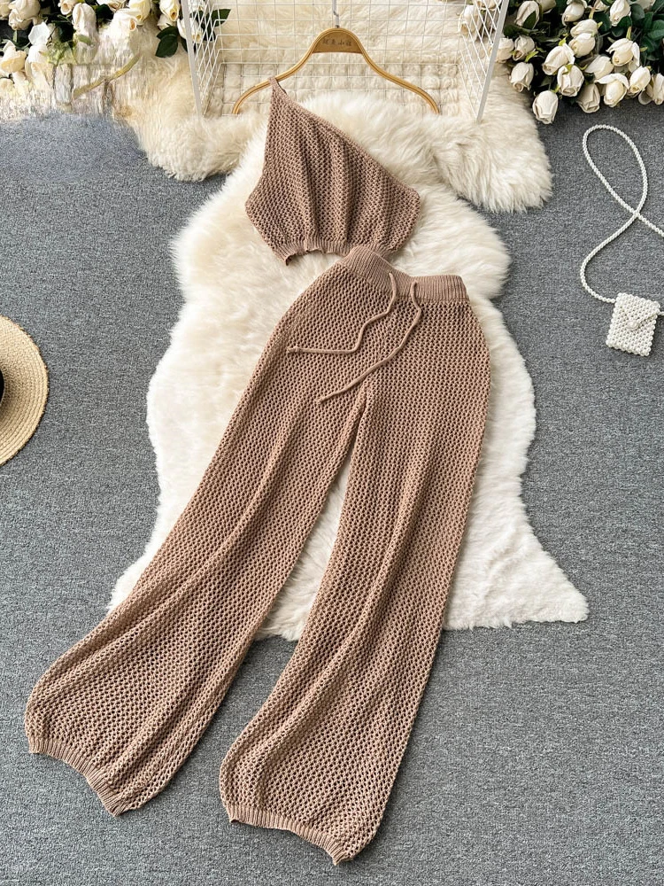 traf za store blouses tracksuit women Knitted Vacation Sexy Women Sets 2022 Slim Skew Neck Elastic Waist Loose Wide Leg Pants Tw
traf za store blouses tracksuit women Knitted Vacation Sexy Women Sets 2022 Slim Skew Neck Elastic Waist Loose Wide Leg Pants Tw