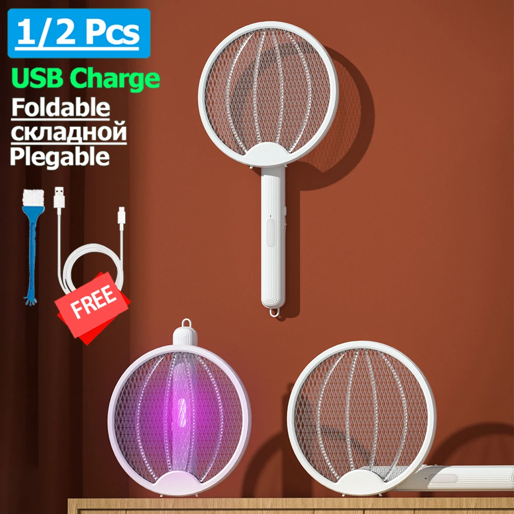 2in1 USB Mosquito Electric Racket Swatter Bug Fly Zapper 3500V Repellent mosquito Killer Lamp Trap For Summer Indoor
2in1 USB Mosquito Electric Racket Swatter Bug Fly Zapper 3500V Repellent mosquito Killer Lamp Trap For Summer Indoor