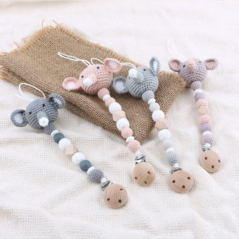 Crochet Pacifier Clip Cartoon Elephant Baby Pacifier Chain Newborn Teething Chain Soother Holder Dummy Clip Baby Teether
Crochet Pacifier Clip Cartoon Elephant Baby Pacifier Chain Newborn Teething Chain Soother Holder Dummy Clip Baby Teether