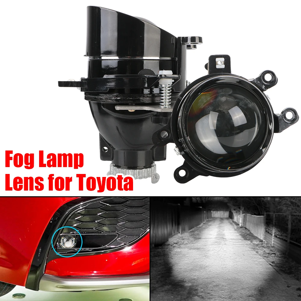 

Car Fog Lights Housing Bi LED Projector Lens For H11 H8 H9 Xenon Bulb Toyota Rav4 Corolla Yaris Auris Peugeot 107 108 CITROEN C1