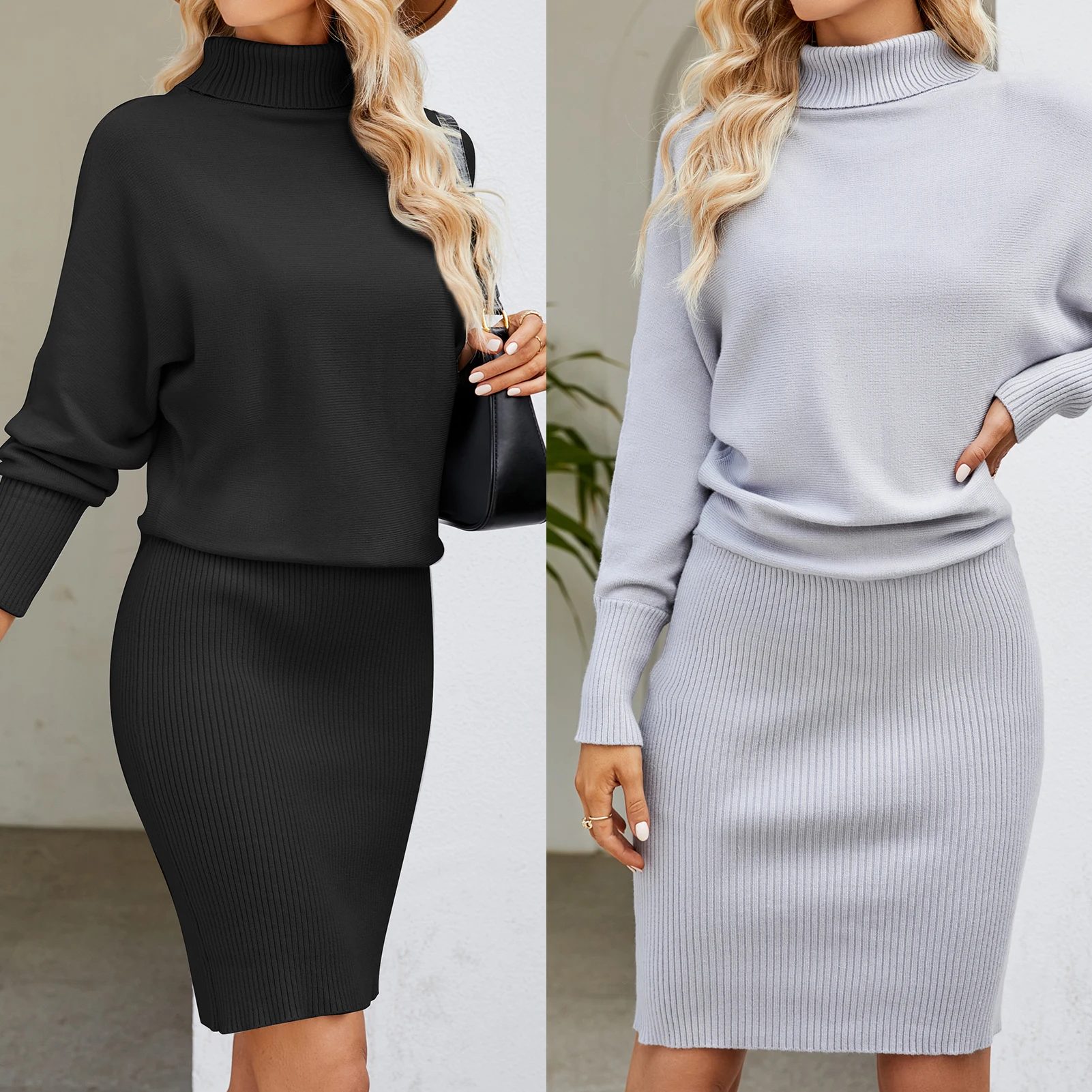Elegant Ribbed Sweater Dress for Women Solid Color Crew Neck Y2k Bodycon Dress Long Sleeve Half High Collar Dress
Elegant Ribbed Sweater Dress for Women Solid Color Crew Neck Y2k Bodycon Dress Long Sleeve Half High Collar Dress