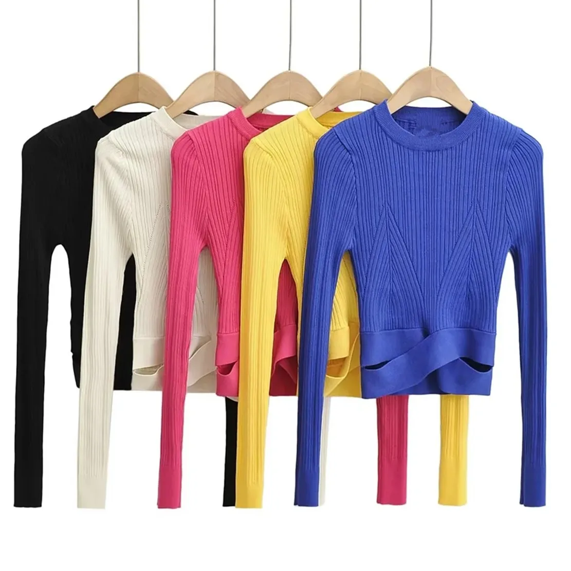 Jenny&Dave 2023 Overlapping O-neck Texture Knitwear Candy Color Short Sweaters Women Pullover Tops
Jenny&Dave 2023 Overlapping O-neck Texture Knitwear Candy Color Short Sweaters Women Pullover Tops