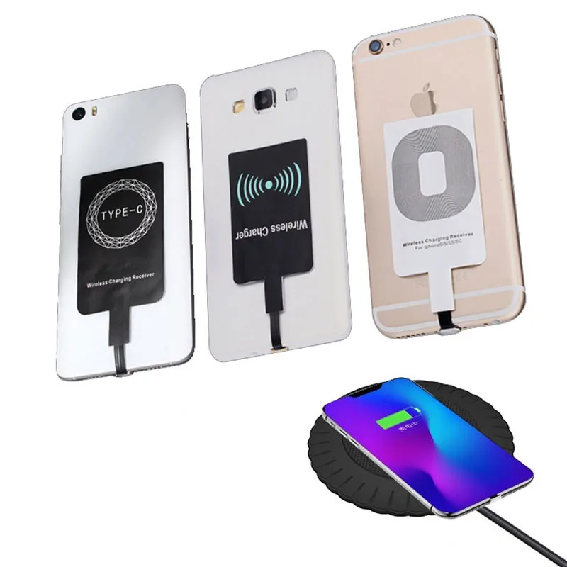 Qi Wireless Charger Receiver Support Type C MicroUSB Fast Wireless Charging Adapter For iPhone5-7 Android phone Wireless Charge
Qi Wireless Charger Receiver Support Type C MicroUSB Fast Wireless Charging Adapter For iPhone5-7 Android phone Wireless Charge