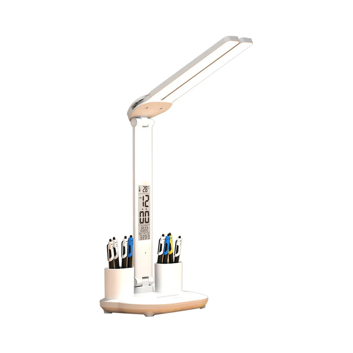 Настольная лампа светодиодный USB с регулируемой яркостью, Складная Настольная лампа с календарем, часами и температурой, ночник, лампа для чтения для учебы 
Настольная лампа светодиодный USB с регулируемой яркостью, Складная Настольная лампа с календарем, часами и температурой, ночник, лампа для чтения для учебы