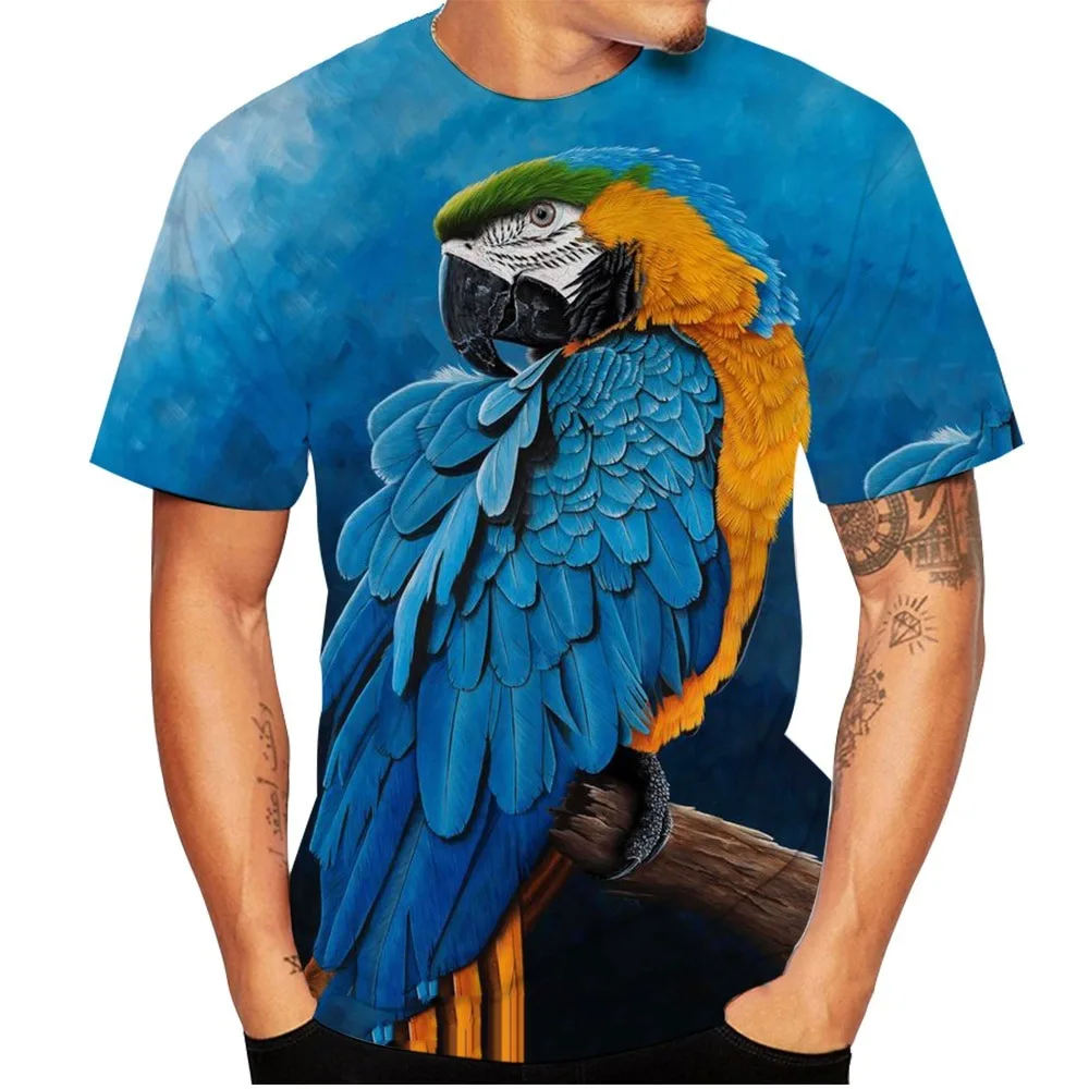 Parrot men and women T3D street clothing with bird and animal prints for couples casual, fashionable, oversized, round neck, top
Parrot men and women T3D street clothing with bird and animal prints for couples casual, fashionable, oversized, round neck, top