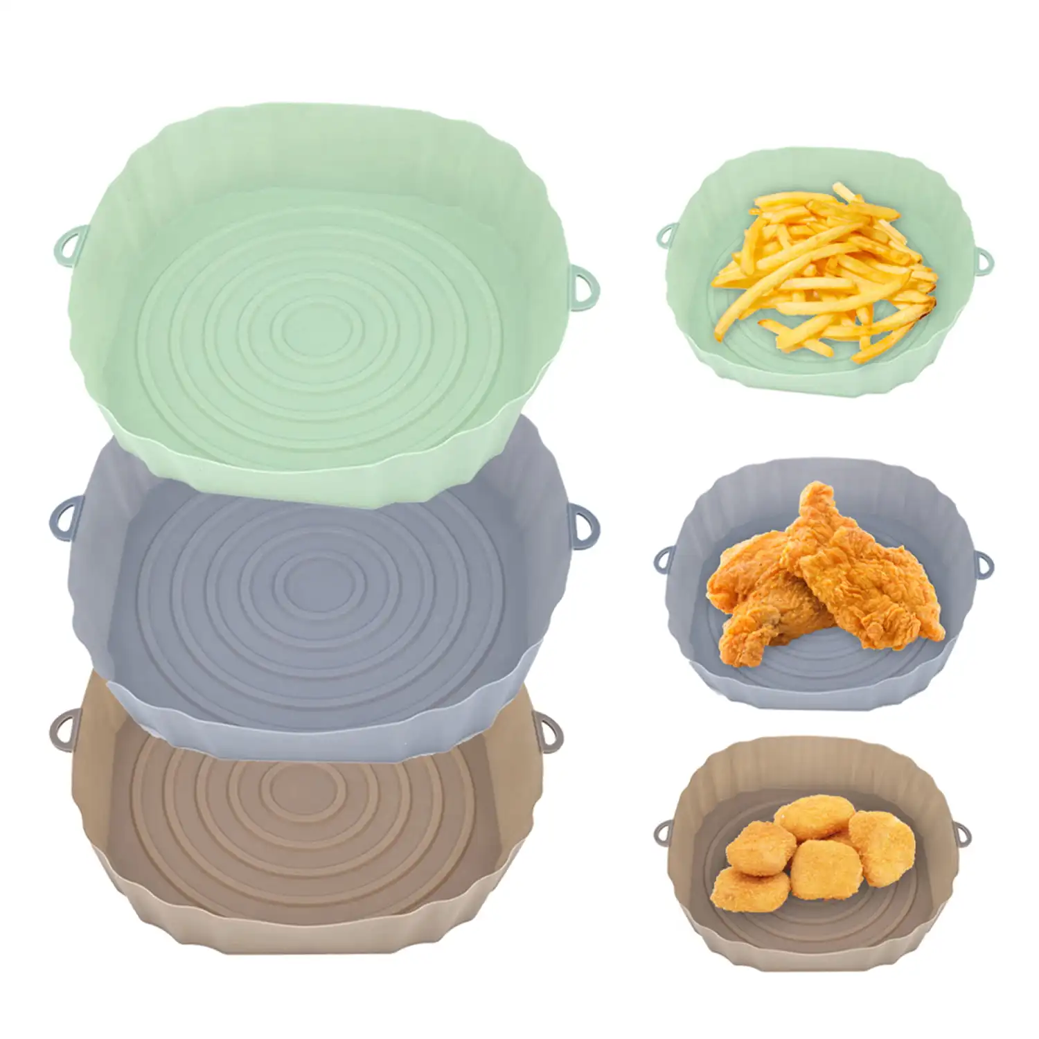 3 Pcs Oven and Air Fryer Silicone Liners Round Food Safe Non Stick Oven and Air Fryer Basket Oven Accessories
3 Pcs Oven and Air Fryer Silicone Liners Round Food Safe Non Stick Oven and Air Fryer Basket Oven Accessories