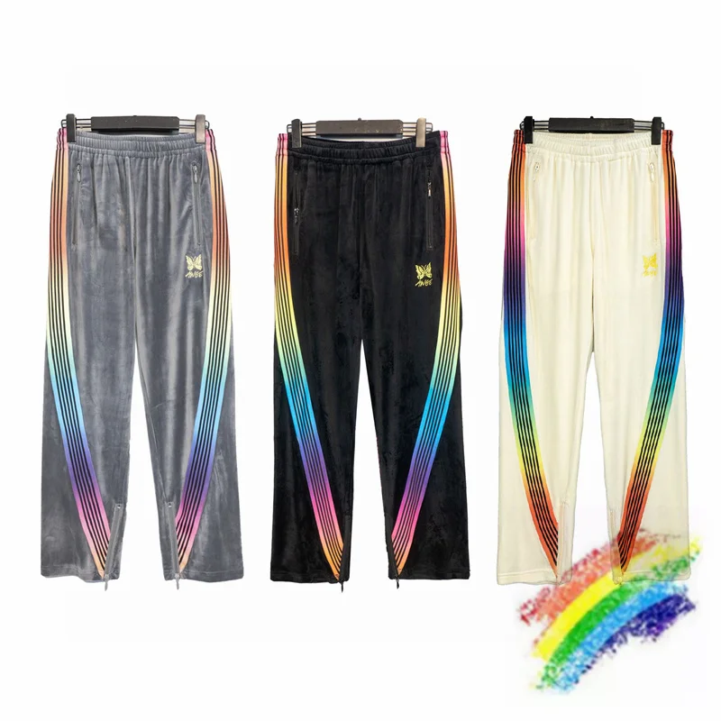 Velvet AWGE Needles Sweatpants Men Women Butterfly Embroidered Needles Drawstring Track Pants Striped Webbing Trousers
Velvet AWGE Needles Sweatpants Men Women Butterfly Embroidered Needles Drawstring Track Pants Striped Webbing Trousers