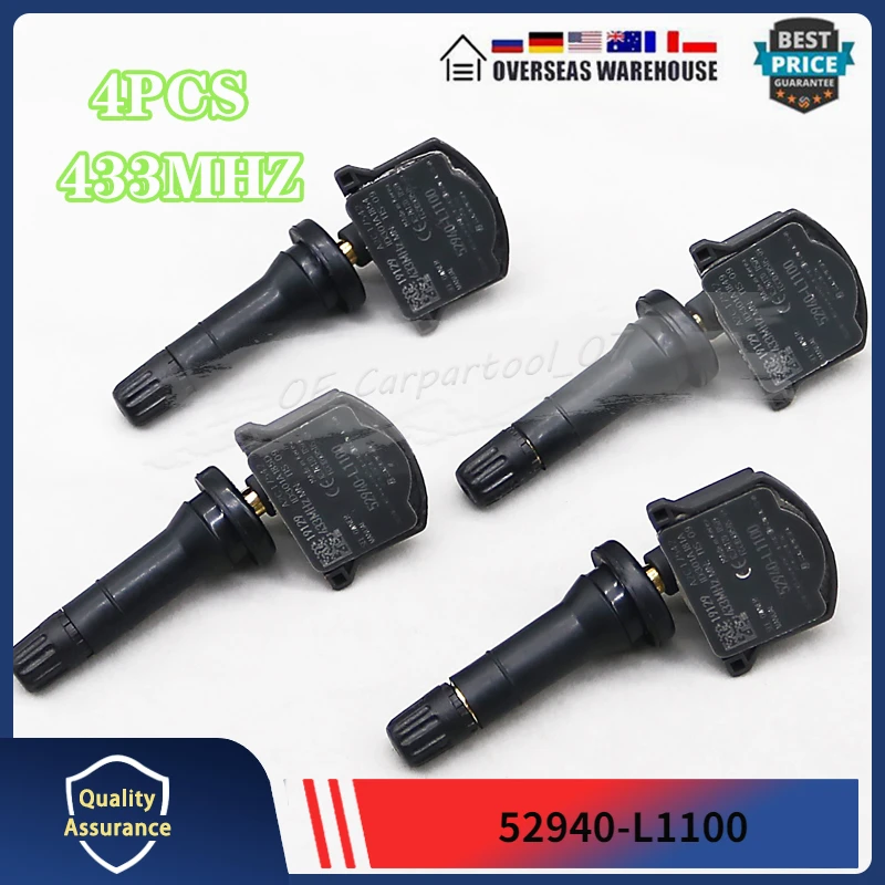 Set Of (4) TPMS TIRE PRESSURE SENSOR 52940-L1100 For 2019-2020 Hyundai Sonata DN8 KIA Seltos Tyre Monitor System Pressure Sensor
Set Of (4) TPMS TIRE PRESSURE SENSOR 52940-L1100 For 2019-2020 Hyundai Sonata DN8 KIA Seltos Tyre Monitor System Pressure Sensor
