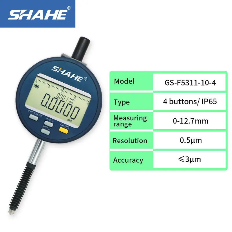 Цифровой индикатор SHAHE, 0-12,7 мм, разрешение 0,5 мкм, IP65, индикатор циферблата с перезаряжаемой батареей
Цифровой индикатор SHAHE, 0-12,7 мм, разрешение 0,5 мкм, IP65, индикатор циферблата с перезаряжаемой батареей