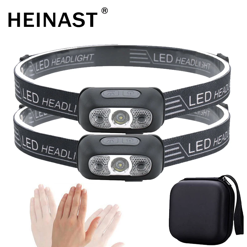 Headlamps Mini Rechargeable LED Headlamp Body Motion Sensor Headlight Camping Flashlight Head Light Torch Lamp with USB Cable
Headlamps Mini Rechargeable LED Headlamp Body Motion Sensor Headlight Camping Flashlight Head Light Torch Lamp with USB Cable