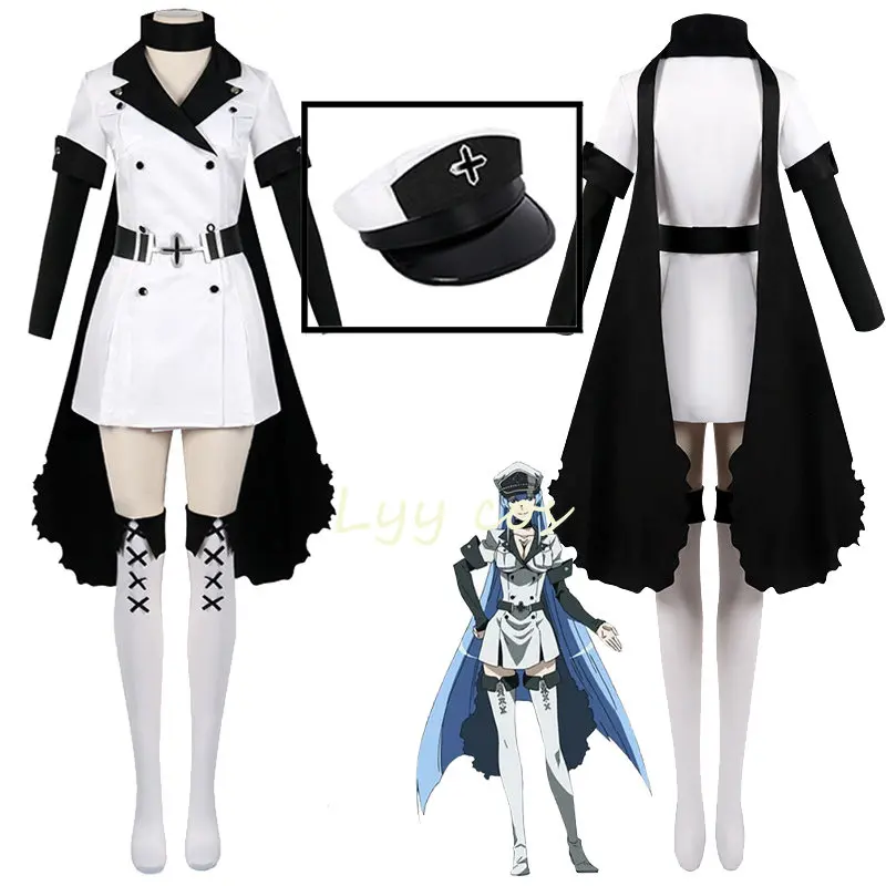 Женский костюм для косплея аниме Akame ga KILL, костюм для косплея Esdese, женское платье Esdeath, униформа 
Женский костюм для косплея аниме Akame ga KILL, костюм для косплея Esdese, женское платье Esdeath, униформа