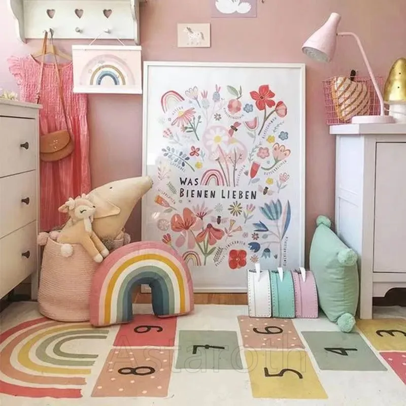 Children Hopscotch Carpet Bedroom Lounge Carpet Girl Room Floor Mat Home Decoration Room Sofa Cushion Cartoon Carpet Non-Slip
Children Hopscotch Carpet Bedroom Lounge Carpet Girl Room Floor Mat Home Decoration Room Sofa Cushion Cartoon Carpet Non-Slip