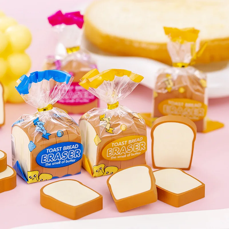 4pcs/pack Creative Toast Bread Eraser Kawaii Cute Student Writing Drawing Rubber Pencil Eraser School Supplies Stationery
4pcs/pack Creative Toast Bread Eraser Kawaii Cute Student Writing Drawing Rubber Pencil Eraser School Supplies Stationery