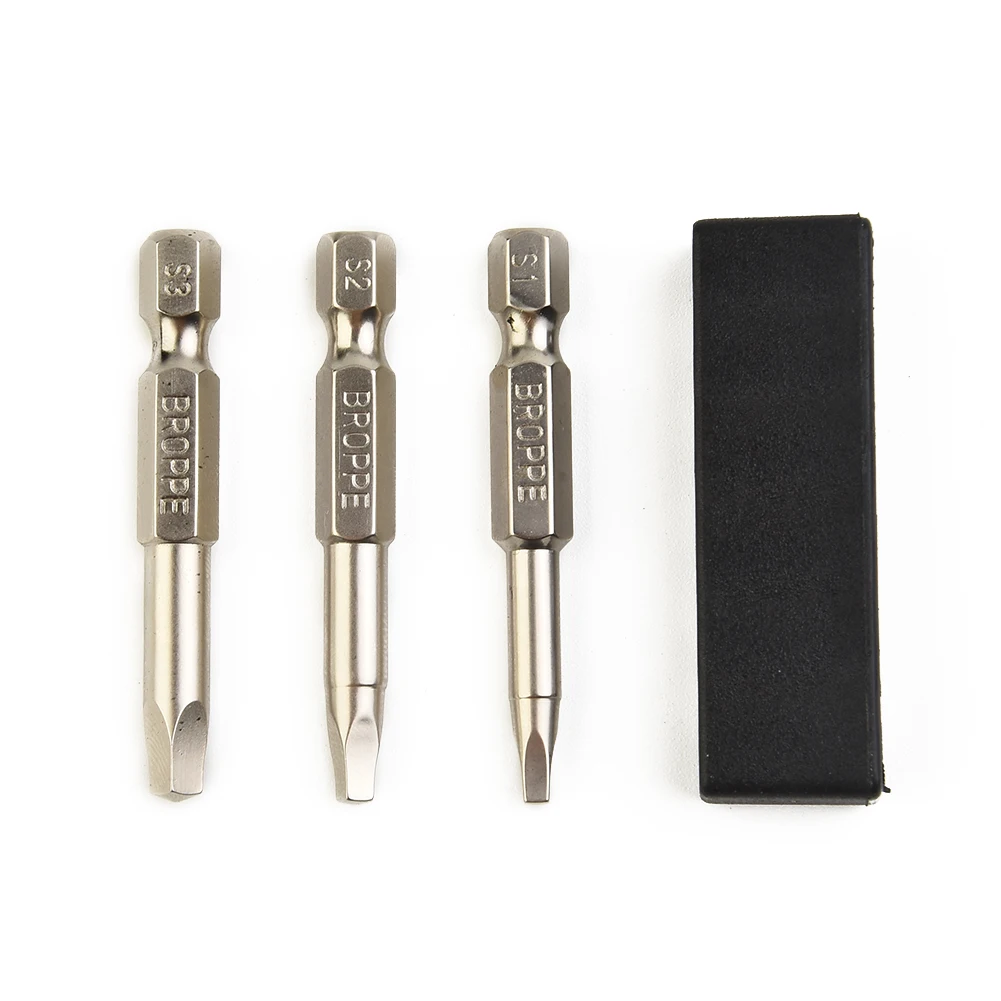 

3Pcs Electric Screwdriver Bits 1/4 Inch Hex Shank Magnetic Square Head Screw Bits Drill Bits Hand Repair Tools S1 To S3 50mm