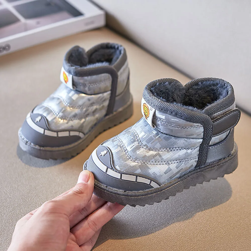 Winter Snow Boots For Girls PU Leather Thick Warm Plush Winter Shoes Anti-slippery Baby Girl's Waterproof Boots Footwear
Winter Snow Boots For Girls PU Leather Thick Warm Plush Winter Shoes Anti-slippery Baby Girl's Waterproof Boots Footwear