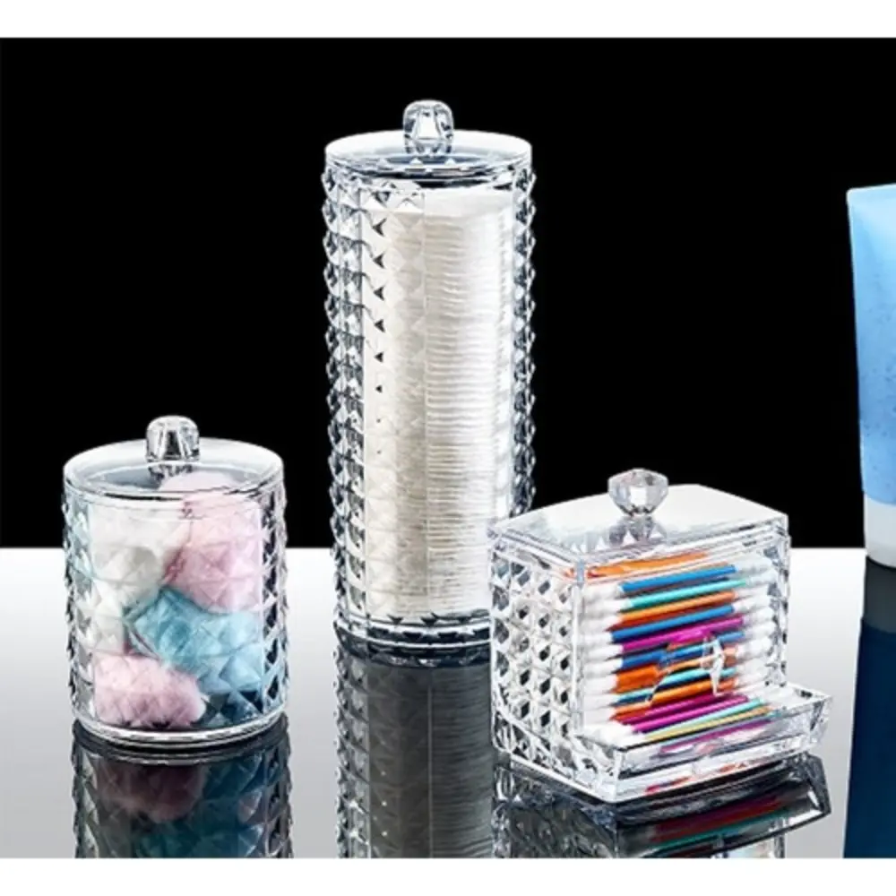 Acrylic cotton swab storage holder box portable transparent makeup pad cosmetic container jewelry organizer bag
Acrylic cotton swab storage holder box portable transparent makeup pad cosmetic container jewelry organizer bag