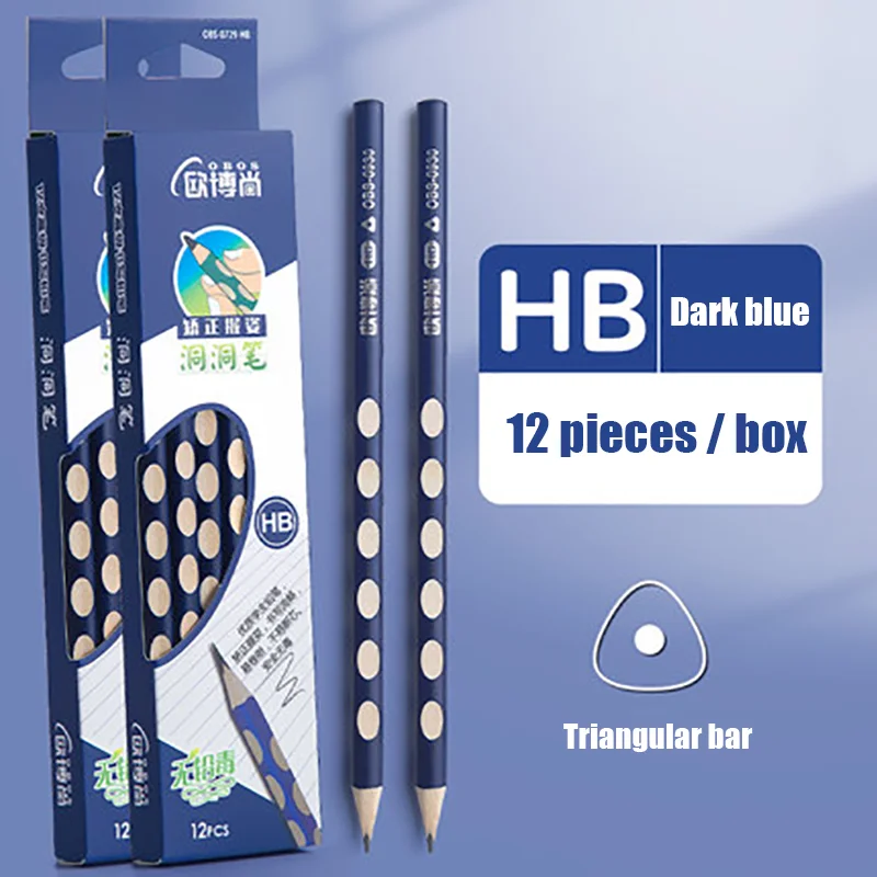 OBOS 0729 Hole Pencil For Pupils Non-toxic Triangle Pole 2B/HB Stationery Student Supplies12 Pcs / Box
OBOS 0729 Hole Pencil For Pupils Non-toxic Triangle Pole 2B/HB Stationery Student Supplies12 Pcs / Box
