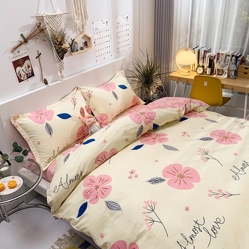 Floral Printed Aloe Cotton Bedding Set Soft Skin Friendly Duvet Cover Bed Linen Flat Sheets Sleep Naked Bed Set Queen Size
Floral Printed Aloe Cotton Bedding Set Soft Skin Friendly Duvet Cover Bed Linen Flat Sheets Sleep Naked Bed Set Queen Size