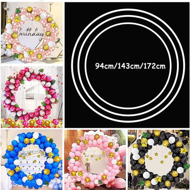 94/143/172cm Round Balloon Garland Arch Ring Stand Holder Circle Wreath Accessories Wedding Birthday Party Baby Shower Decor
94/143/172cm Round Balloon Garland Arch Ring Stand Holder Circle Wreath Accessories Wedding Birthday Party Baby Shower Decor