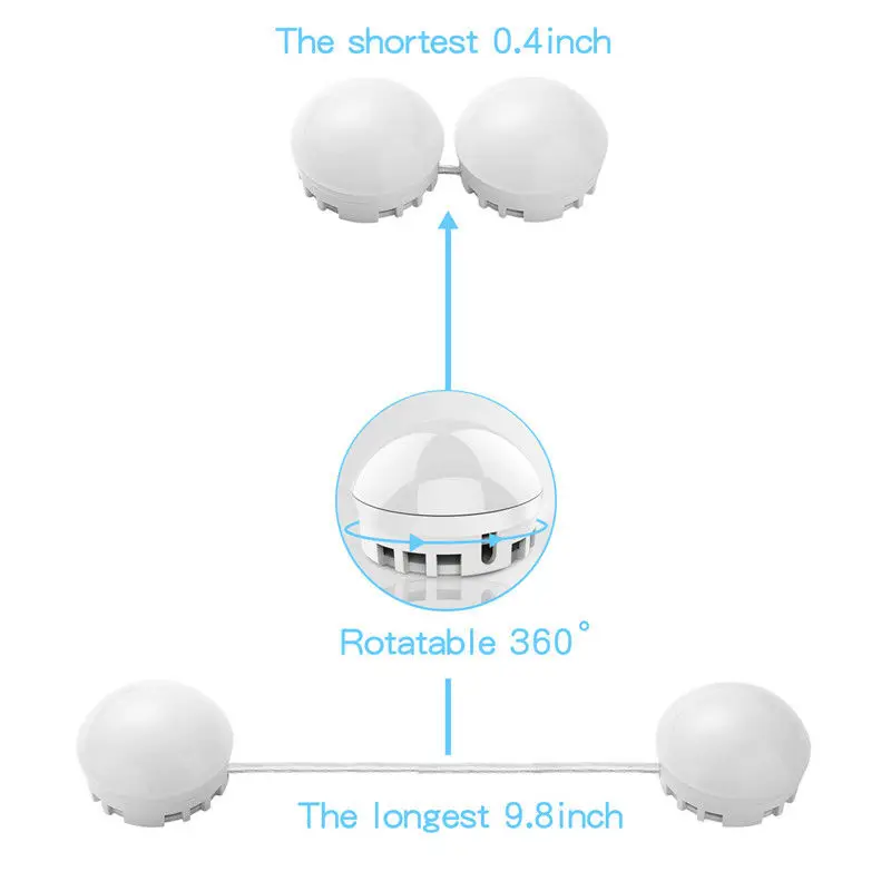 Usb Dimmable Hollywood Led Vanity Mirror Light Kit For Makeup Dressing, 12 Bulbs
Usb Dimmable Hollywood Led Vanity Mirror Light Kit For Makeup Dressing, 12 Bulbs