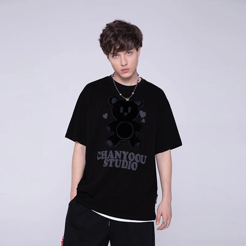 Hot Cute Embroidered Bear Print O-Neck Short Sleeved High Quality 100%Cotton Oversize Loose T-Shirts Oversize T Shirt For Men
Hot Cute Embroidered Bear Print O-Neck Short Sleeved High Quality 100%Cotton Oversize Loose T-Shirts Oversize T Shirt For Men
