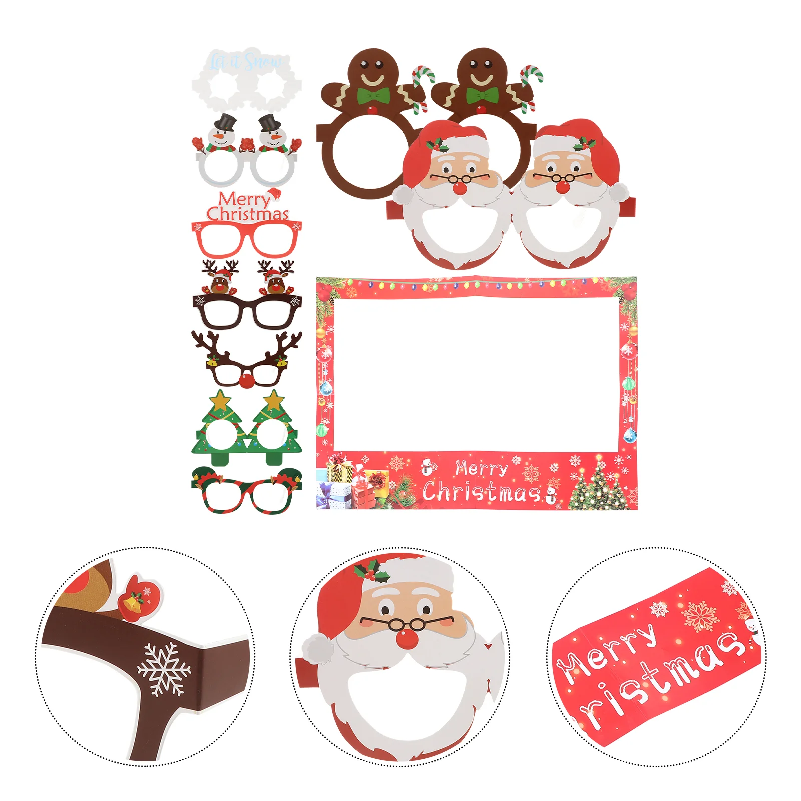 Christmas Glasses Photo Prop Frame: 10pcs Merry Christmas Party Sunglasses Elk Santa Decoration Costume Eyeglasses for
Christmas Glasses Photo Prop Frame: 10pcs Merry Christmas Party Sunglasses Elk Santa Decoration Costume Eyeglasses for