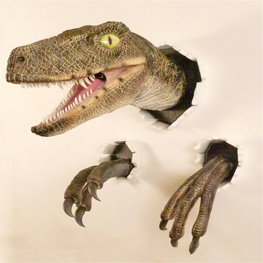 Creative Funny Home Decor Dinosaur Ornaments Wall Breaking Raptor 3pcs Set Resin Figurines Wall Atmosphere Decoration Props
Creative Funny Home Decor Dinosaur Ornaments Wall Breaking Raptor 3pcs Set Resin Figurines Wall Atmosphere Decoration Props
