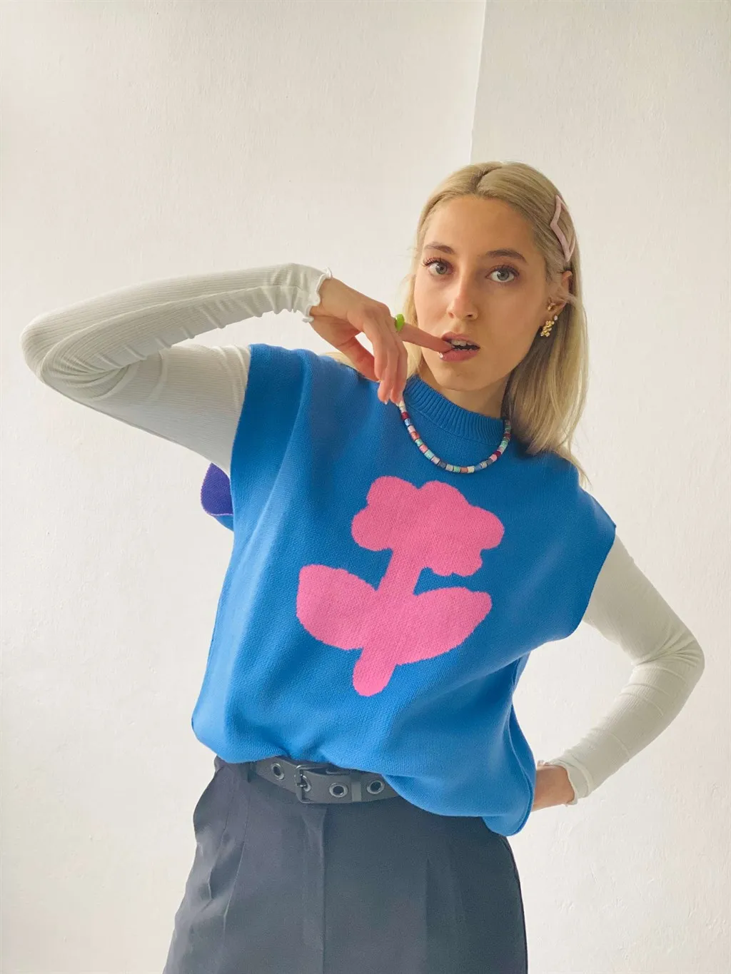 Retrobird Tasarım Jumper Women 'S Blue Color Standard Tooling Cotton and Acrylic Yarn Women 'S Jumpers
Retrobird Tasarım Jumper Women 'S Blue Color Standard Tooling Cotton and Acrylic Yarn Women 'S Jumpers