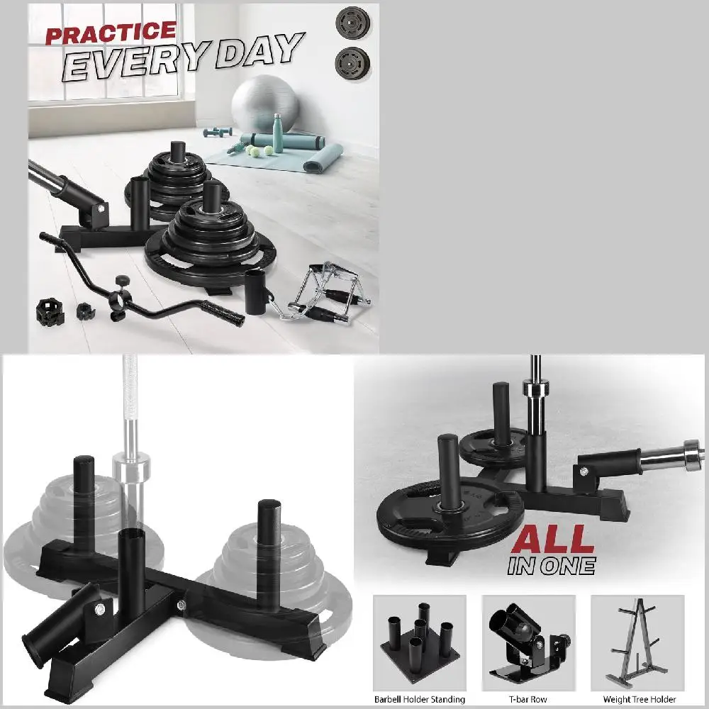 Durable and Multifunctional 3-in-1 Gym Equipment Barbell Holder, T-Bar Row, Weight Plate Holder for Home Workouts - New!
Durable and Multifunctional 3-in-1 Gym Equipment Barbell Holder, T-Bar Row, Weight Plate Holder for Home Workouts - New!
