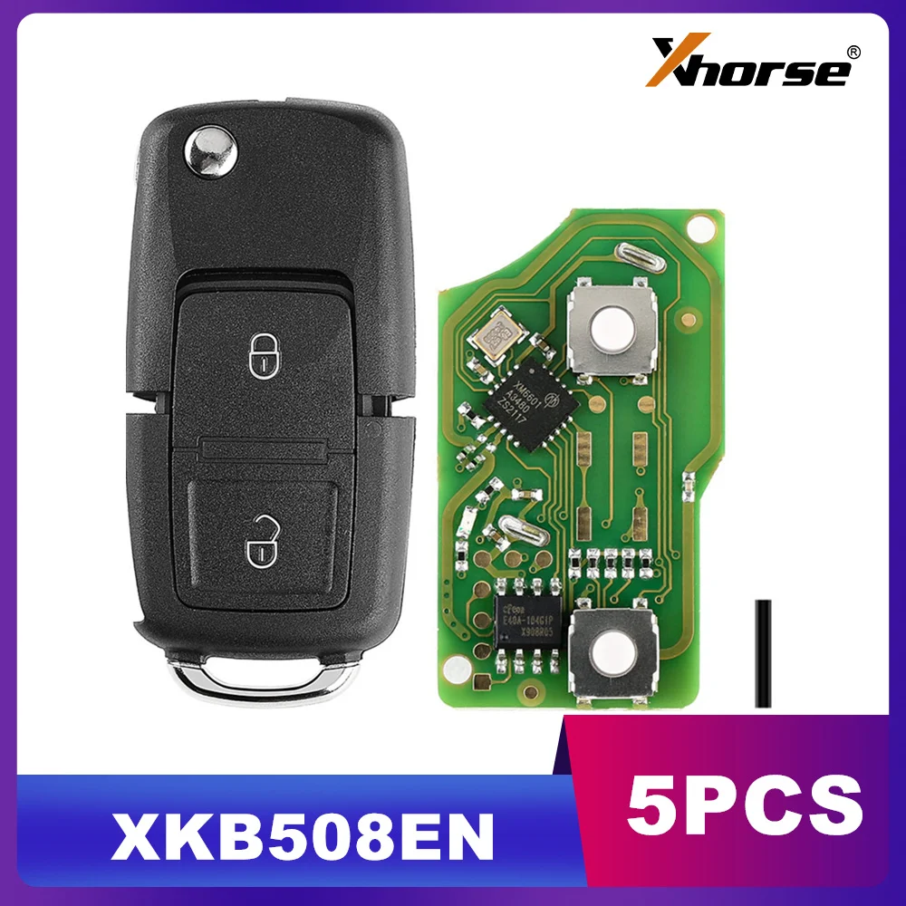 5 шт. Xhorse XKB508EN проводной универсальный дистанционный ключ B5 стиль 2 кнопки
5 шт. Xhorse XKB508EN проводной универсальный дистанционный ключ B5 стиль 2 кнопки