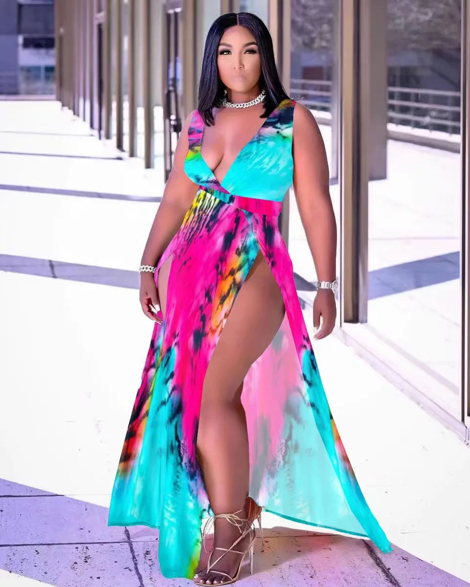 2022 Hot Recommend Style Tie Dye Deep V Neck Sleeveless Summer Women Dresses For Party Night Club Holiday Boho Outfits
2022 Hot Recommend Style Tie Dye Deep V Neck Sleeveless Summer Women Dresses For Party Night Club Holiday Boho Outfits