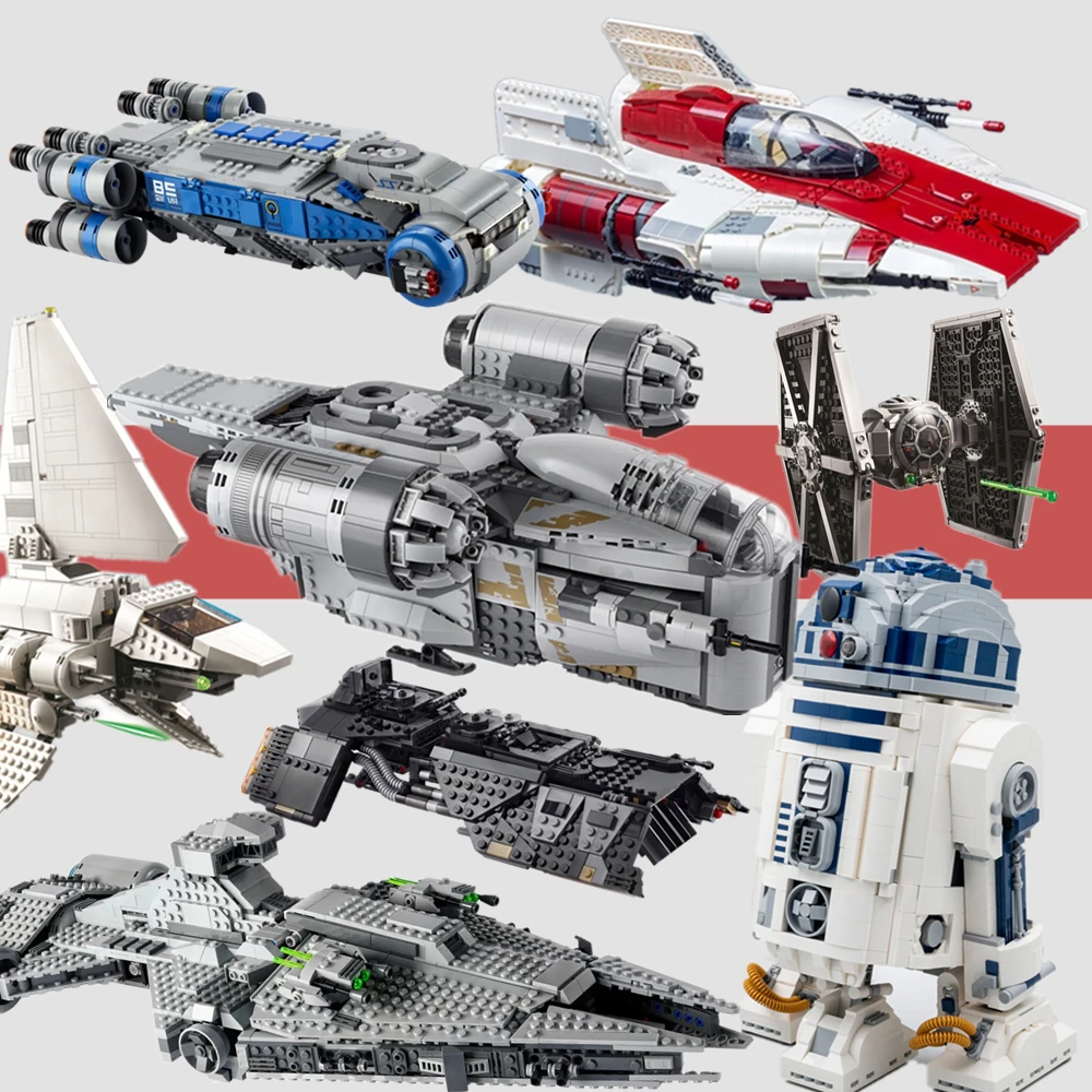 FIT 75292 75308 Star Space Wars R2d2 Figures Razor Crest X-wing Fighter Mandalorians Building Blocks Bricks Kids Boys Toys Gifts
FIT 75292 75308 Star Space Wars R2d2 Figures Razor Crest X-wing Fighter Mandalorians Building Blocks Bricks Kids Boys Toys Gifts