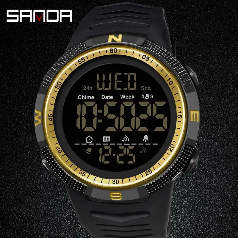 SANDA Brand New Waterproof Men Watch Fashion Multifunctional Luminous Digital Wristwatch Outdoors Sports Student Watches 6014
SANDA Brand New Waterproof Men Watch Fashion Multifunctional Luminous Digital Wristwatch Outdoors Sports Student Watches 6014
