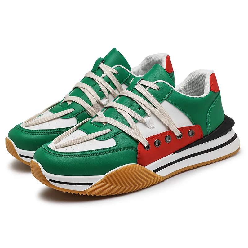 2022 New Men Leather Skateboard Shoes Spring Summer Fasion Mix Color Anti-slippery Bottom Old Dad Sneakers Male
2022 New Men Leather Skateboard Shoes Spring Summer Fasion Mix Color Anti-slippery Bottom Old Dad Sneakers Male