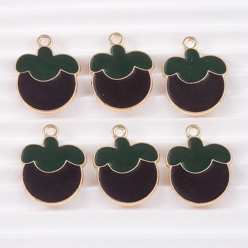 10pcs 15x19mm Cute Enamel Fruit Mangosteen Charms for Jewelry Making DIY Earrings Pendants Necklaces Handmade Bracelet Accessory
10pcs 15x19mm Cute Enamel Fruit Mangosteen Charms for Jewelry Making DIY Earrings Pendants Necklaces Handmade Bracelet Accessory