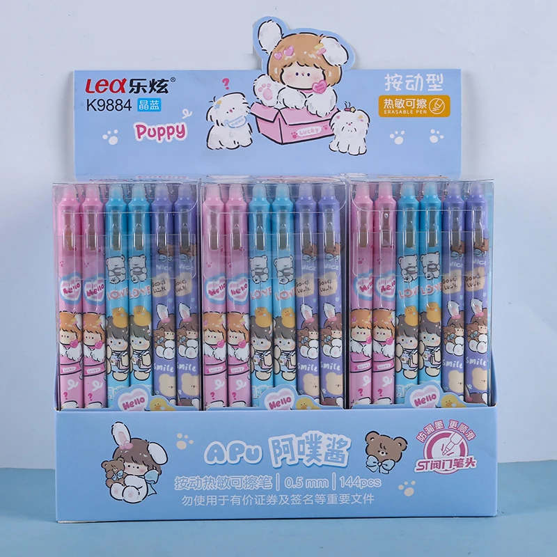 36 pcs/lot Kawaii Girl Erasable Press Gel Pen Cute 0.5mm Blue Ink Pens Gift Stationery Office School Supplies Wholesale
36 pcs/lot Kawaii Girl Erasable Press Gel Pen Cute 0.5mm Blue Ink Pens Gift Stationery Office School Supplies Wholesale