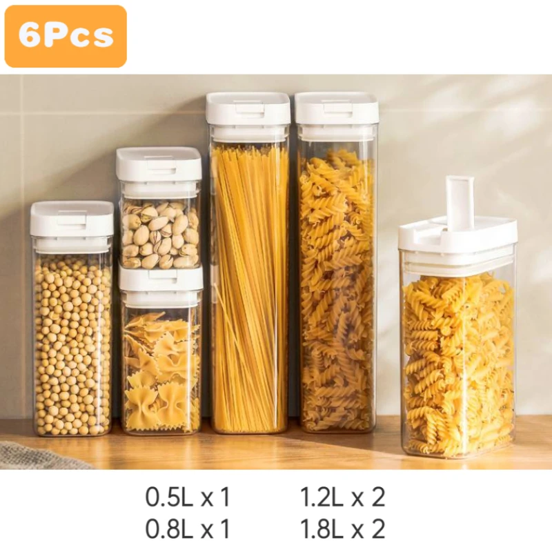 Food Containers Plastic Organizing Boxes Kitchen Storage Box Jars for Bulk Cereals Kitchen Organizer and Storage Container Lid 
Food Containers Plastic Organizing Boxes Kitchen Storage Box Jars for Bulk Cereals Kitchen Organizer and Storage Container Lid