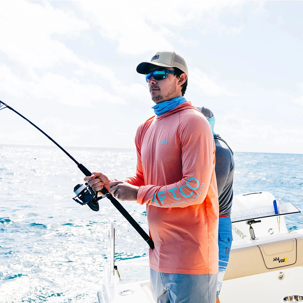 Aftco Sun Protection Hoodie Shirt Summer Outdoor Men Long Sleeve Fish Shirt Sun Protection Breathable Hooded Angling Clothing
Aftco Sun Protection Hoodie Shirt Summer Outdoor Men Long Sleeve Fish Shirt Sun Protection Breathable Hooded Angling Clothing