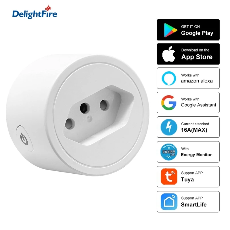 Brazil Smart Socket WIFi Smart Plug With Tuya SmartLife APP Surge Protector Power Timer Voice Control Work For Alexa Google Home
Brazil Smart Socket WIFi Smart Plug With Tuya SmartLife APP Surge Protector Power Timer Voice Control Work For Alexa Google Home