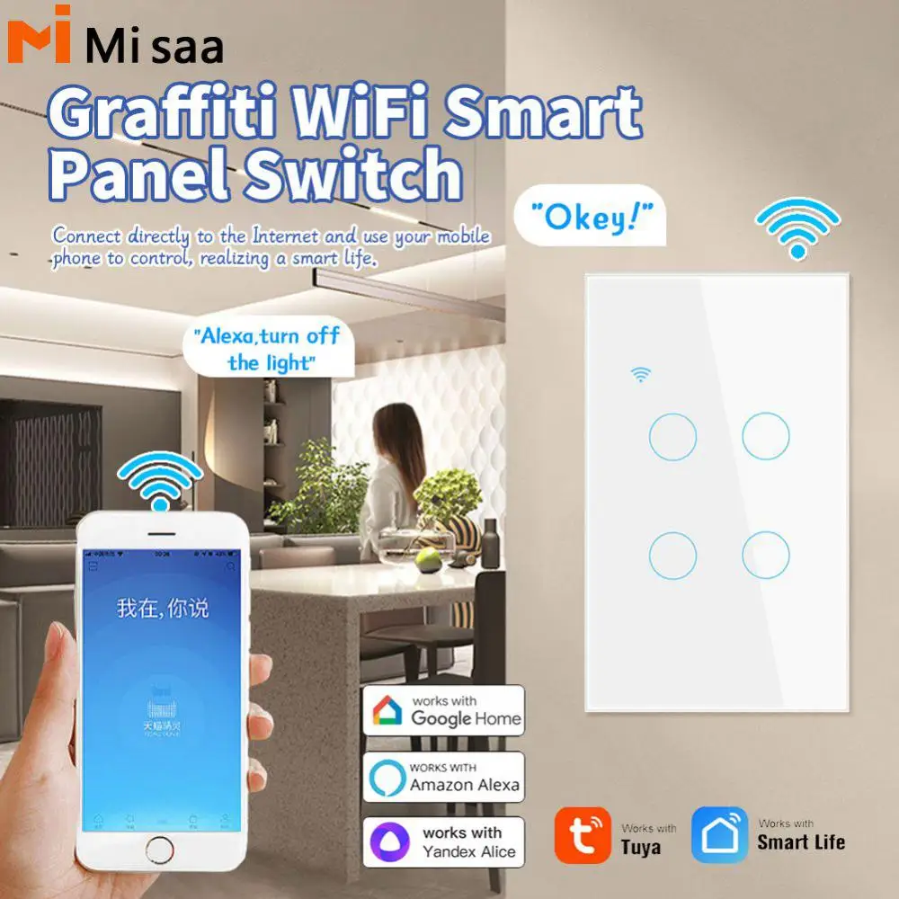Умный пульт дистанционного управления Многофункциональный нейтральный провод/без нейтрального провода закаленное стекло Tuya Wif поддержка Alexa Google Home Smart Home
Умный пульт дистанционного управления Многофункциональный нейтральный провод/без нейтрального провода закаленное стекло Tuya Wif поддержка Alexa Google Home Smart Home