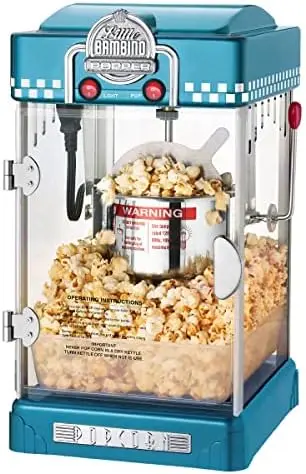 

Bambino Countertop Popcorn Machine \u2013 2.5oz Kettle with Measuring Spoon, Scoop, and 25 Serving Bags by (Pink) (83-DT6124)