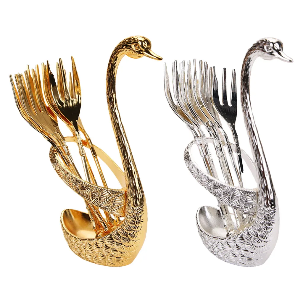 Swan Dinnerware Set Zinc Alloy Flatware Swan Holder for Sugar Fruit Party
Swan Dinnerware Set Zinc Alloy Flatware Swan Holder for Sugar Fruit Party