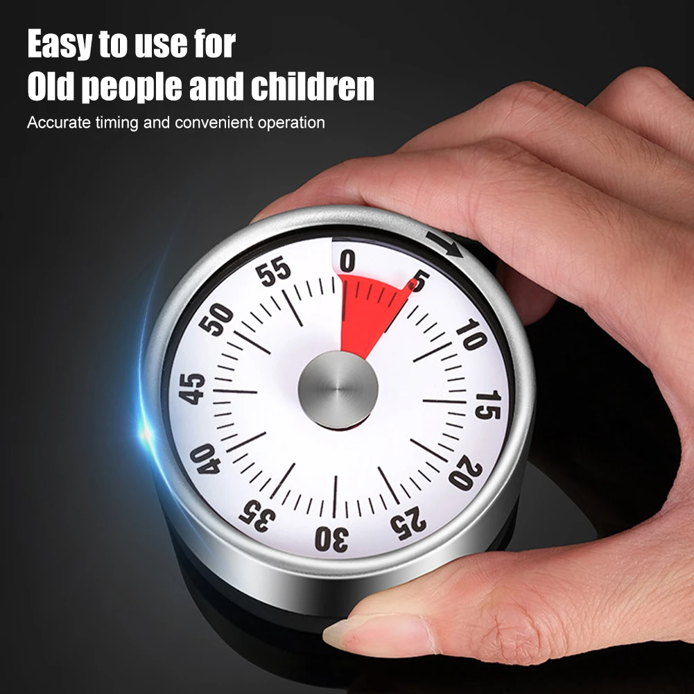 New Magnetic Kitchen Timer Stainless Steel Visual 60 Minutes Mechanical Clock Reminder Accurate Timing For Cooking Baking Study
New Magnetic Kitchen Timer Stainless Steel Visual 60 Minutes Mechanical Clock Reminder Accurate Timing For Cooking Baking Study