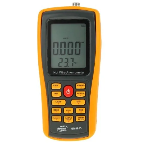 GM8903 2.6 inch LCD Screen Digital Handheld Hot Wire Wind Speed Wind Temperature Anemometer
GM8903 2.6 inch LCD Screen Digital Handheld Hot Wire Wind Speed Wind Temperature Anemometer