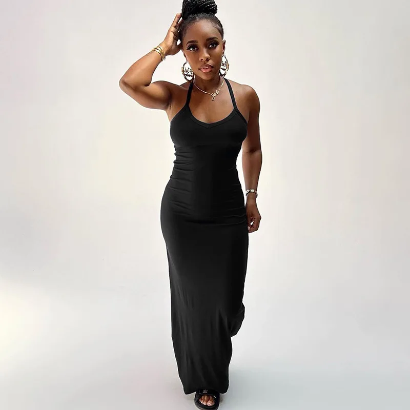 Women Elegant Solid Sleeveless Sexy Slip Maxi Dress 2023 Summer New Casual Fashion Slim Birthday Party Y2K Clothes Daily Dresses
Women Elegant Solid Sleeveless Sexy Slip Maxi Dress 2023 Summer New Casual Fashion Slim Birthday Party Y2K Clothes Daily Dresses